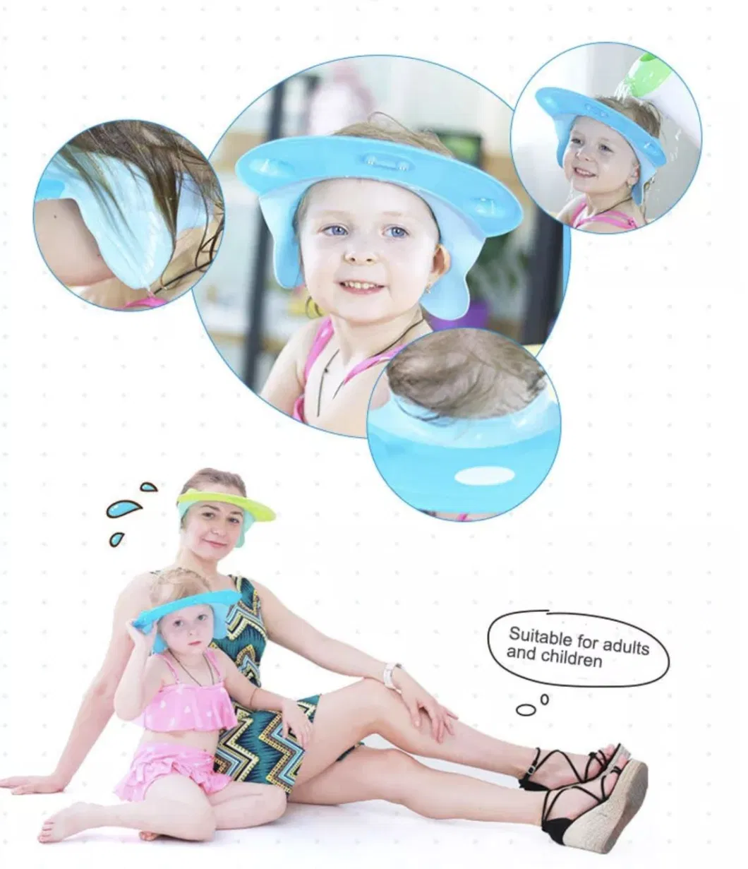 Baby Ear Protection Shampoo Cap Adjustable Children Shower Cap Baby Shampoo Cap