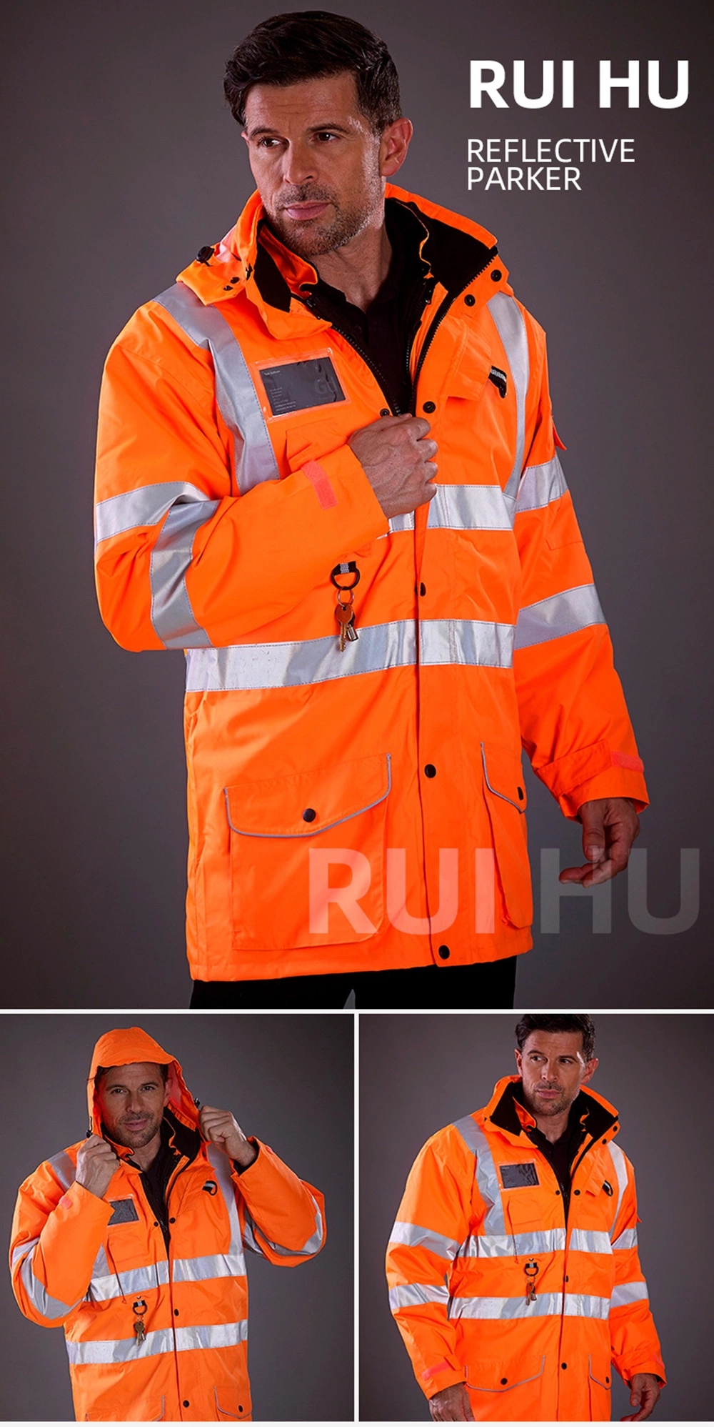 7-in-1 Work Jacket Thermal Insulation Outdoor Night Reflective Clothing